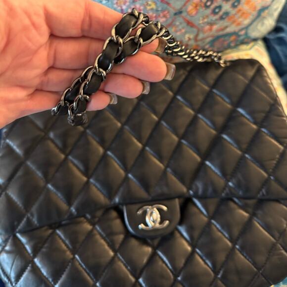 Chanel Special 3 slot flap Black Quilted wSilver Hardware employees only edition - Picture 3 of 11